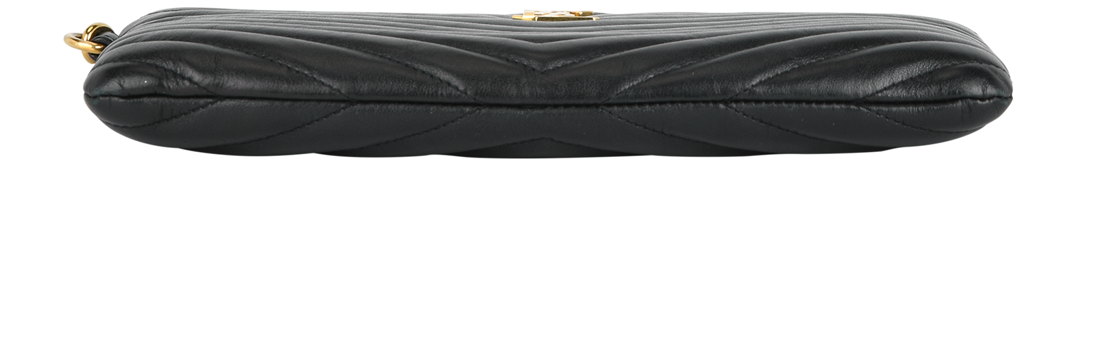 Saint Laurent Cassandre Wristlet Pouch, &pound;395, Handbags, Black, Leather, Top view